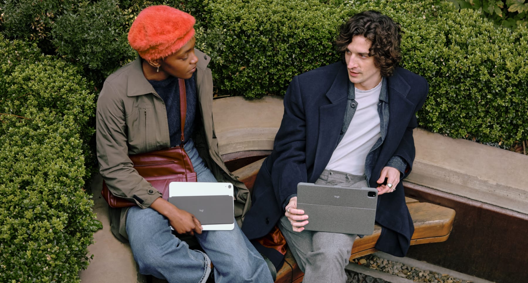 Man working with Keys to go 2 keyboard