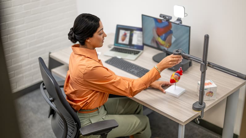 Video recording with adjustable content camera